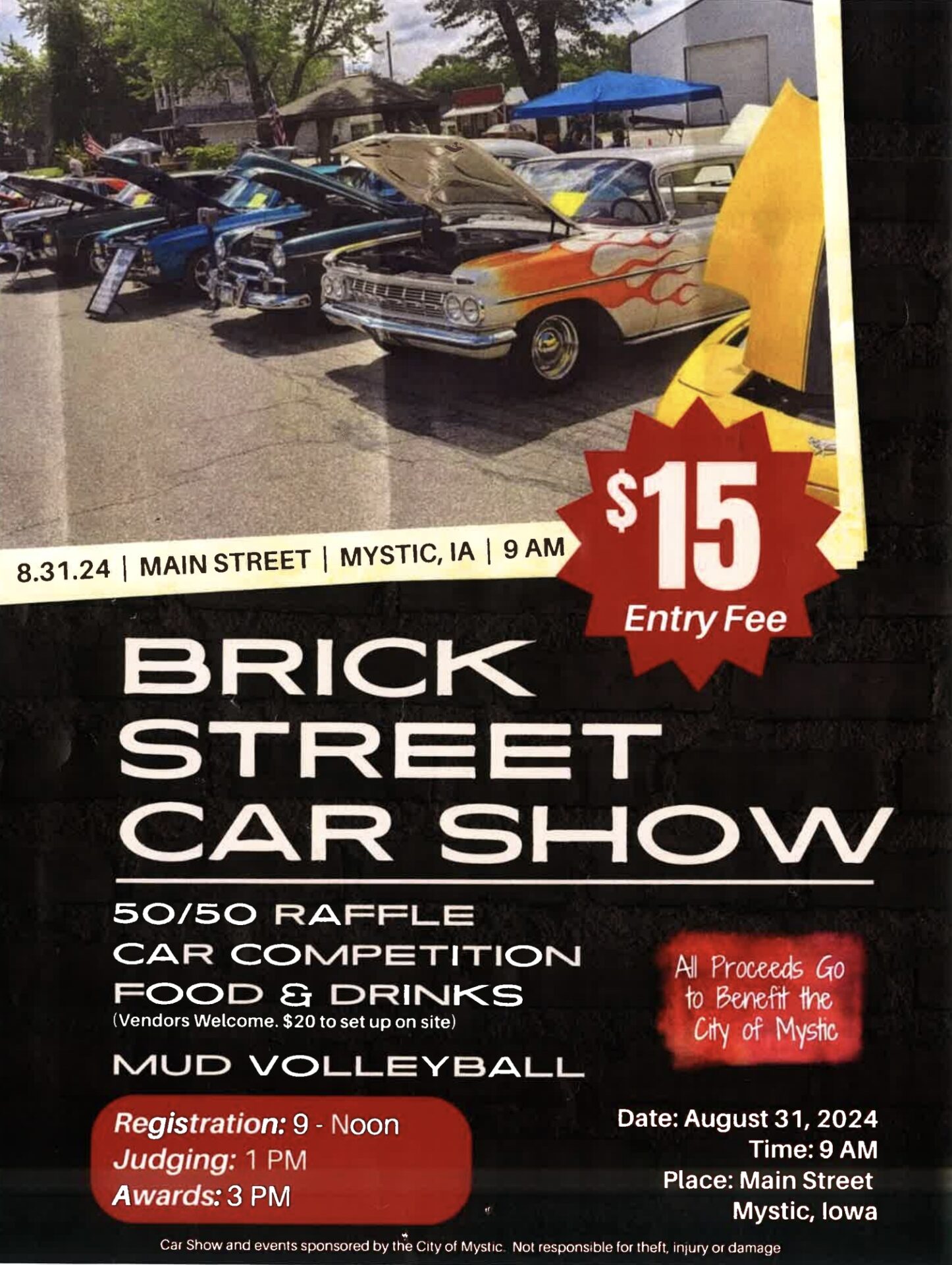 2024 Brick Street Car Show Mystic, Iowa